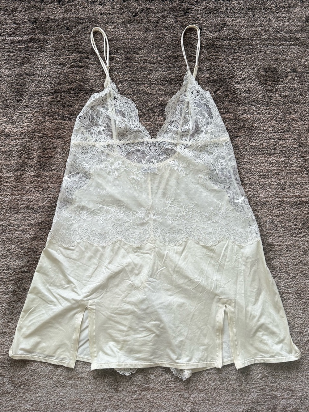 La Perla Ivory Lace Slip Dress Chemise